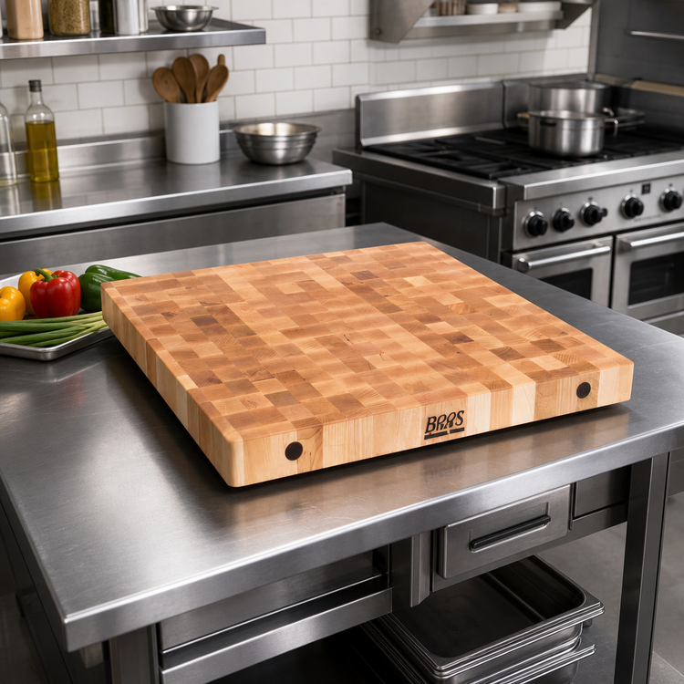 Product image #2 for John Boos Boos Block End Grain Northern Hard Rock Maple Island Countertop, 30 Inch x 32 Inch x 2-1/4 Inch