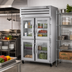 Thumbnail image #2 for True SPEC SERIES Two-Section Reach-In Refrigerator with 4 Glass Half Swing Doors and Top-Mounted R290 Refrigeration