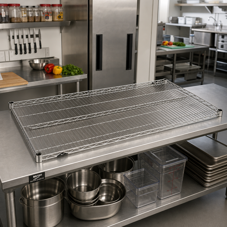Product image #2 for Metro Super Erecta 72 Inch x 21 Inch Stainless Steel Wire Shelf