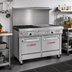 Thumbnail image #2 for Southbend Ultimate 48-Inch Gas Restaurant Range with 2 Star/Sauté Burners, 36-Inch Griddle, and 2 Space-Saver Ovens