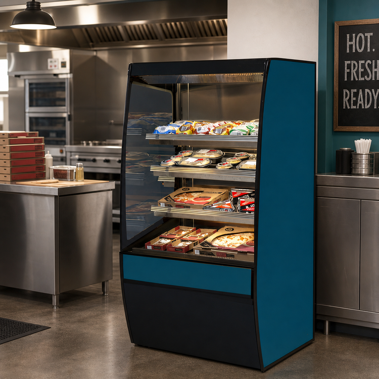 Product image #2 for Federal Industries Vision Series Curved-End High Profile Heated Self-Serve Merchandiser, 47.25 x 33 x 60 Inches