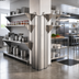 Thumbnail image #2 for Heavy Duty Back-to-Back Stainless Steel Upright Set for Cantilever Shelving, 48 Inch, Floor-to-Ceiling Mount