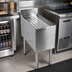 Thumbnail image #2 for CHOICE C-DBB-24 Underbar Drainboard — Freestanding, 24 Inch W x 24 Inch D, Stainless Steel