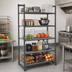 Thumbnail image #2 for Cambro Camshelving® Basics Plus 5-Tier Stationary Starter Unit, 18 x 36 x 72 Inches, Vented, Brushed Graphite