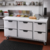 Thumbnail image #3 for Beverage-Air Three-Section Refrigerated Sandwich Prep Table with 6 Drawers, 72-Inch Standard Top