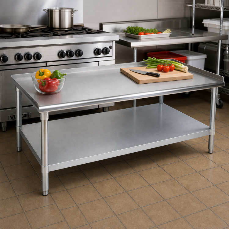 Product image #2 for John Boos Stallion 18 x 30 Inch Stainless Steel Equipment Stand with Adjustable Undershelf and Galvanized Base