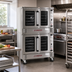 Thumbnail image #2 for Southbend Platinum Full-Size Double-Deck Electric Convection Oven, Standard Depth, Ventless, Independent Doors, 11 kW Per Deck
