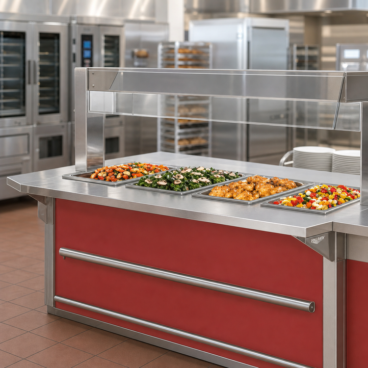 Product image #2 for Vollrath 4-Series Signature Server Stainless Steel ADA Countertop Outside Corner Plate Rest Station
