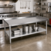 Thumbnail image #2 for John Boos 48-Inch x 30-Inch Stainless Steel Equipment Stand with Adjustable Undershelf