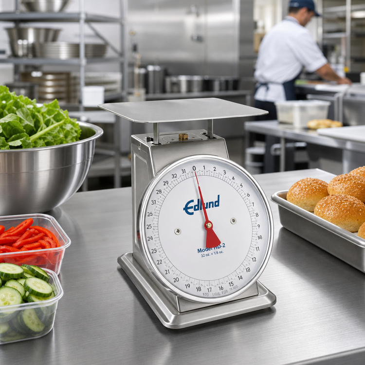 Product image #2 for Edlund HD-2DP Heavy Duty Dial Portion Control Food Scale with Air Dashpot, 32 oz Capacity, Stainless Steel