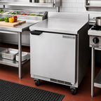 Thumbnail image #2 for Beverage Air WTR27AHC-FIP 27-Inch One-Section Worktop Refrigerator, Solid Door, Stainless Steel Exterior, Rear-Mounted Self-Contained Refrigeration