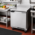 Thumbnail image #2 for Beverage-Air 27 Inch 1-Section Worktop Refrigerator with Solid Door and Foamed-In-Place Backsplash
