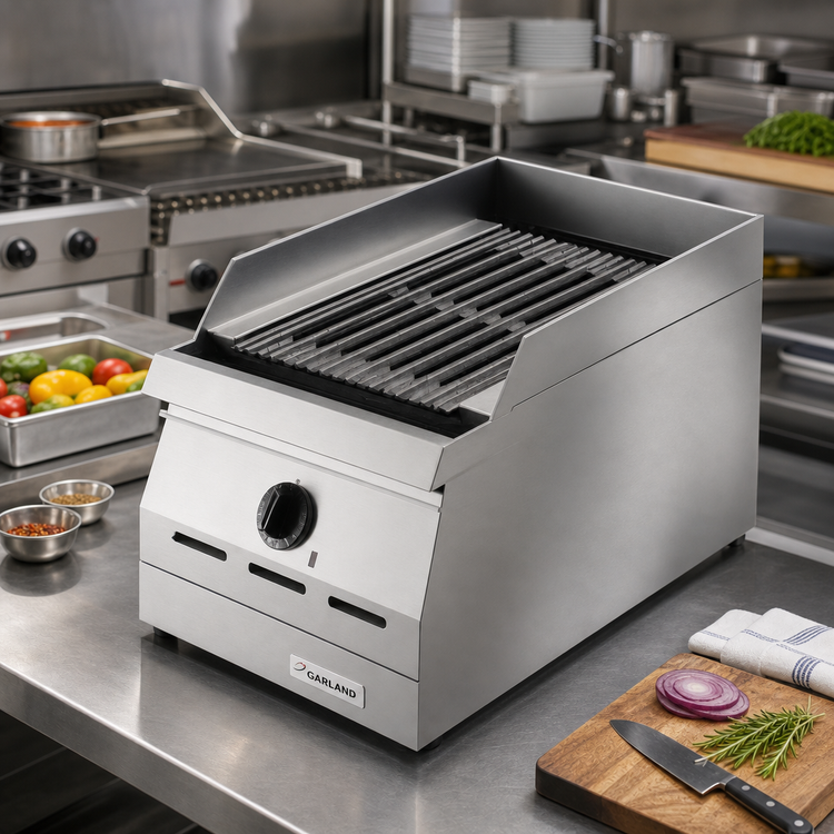 Product image #2 for Garland Designer Series 42-Inch Electric Countertop Charbroiler with Tilt-Type Cast Iron Grates