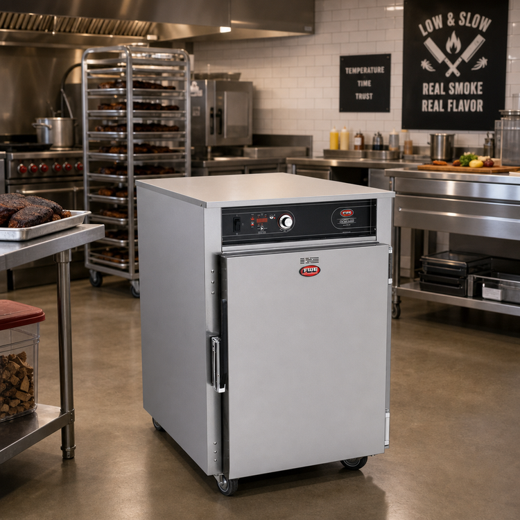 Product image #2 for FWE G2 Series Mobile Half-Height Low Temp Cook & Hold Smoker Cabinet Oven, 7 Full-Size Pan Capacity