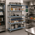 Thumbnail image #2 for MetroMax Q 24 In. W x 18 In. D 5-Shelf Add-On Open-Grid Polymer Shelving Unit with 74 In. Posts