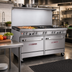 Thumbnail image #2 for Southbend Ultimate 60-Inch Commercial Gas Restaurant Range with 2 Open Burners, 48-Inch Griddle, Convection Oven and Cabinet Base