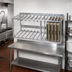 Thumbnail image #2 for Wall-Mount Aluminum Dish Rack Holder for (13) 20
