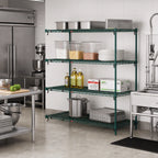 Thumbnail image #3 for Metro Super Erecta AA376K3 Add-On Wire Shelving Unit, 72"W x 18"D x 63"H, 4 Shelves, Green Epoxy Finish