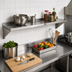 Thumbnail image #2 for John Boos Stallion 60-Inch Wall-Mounted Stainless Steel Shelf with Safety Edge, 16-Inch Deep
