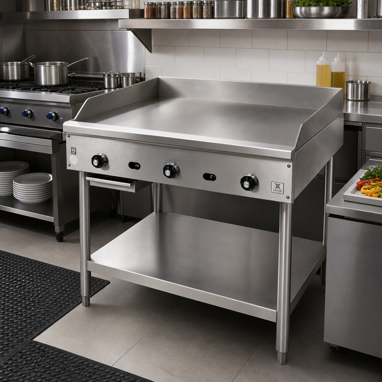 Product image #2 for Jade Range Supreme JGT-2460-F Floor Model Gas Griddle - 60" Wide, 1" Thick Plate