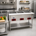 Thumbnail image #3 for CookRite 3-Well Electric Steam Table with Open Wells, Cutting Board Shelf, and Undershelf