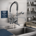 Thumbnail image #2 for T&S Brass EasyInstall Mini Wall-Mount Pre-Rinse Unit, 8-Inch Centers, 12-Inch Swing Nozzle