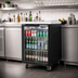 Thumbnail image #2 for Beverage Air 24-Inch Food-Rated Back Bar Cooler, 7.66 Cu. Ft., One Glass Door, Rear-Mounted Self-Contained Refrigeration
