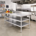 Thumbnail image #2 for Eagle Group Adjustable Galvanized Work Table Undershelf for 144 in. W x 30 in. D Tables with Uni-Lok Hat Channel Frame