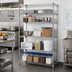 Thumbnail image #2 for Quantum 48 in. W x 12 in. D x 54 in. H Stationary Chrome Plated Wire Shelving Starter Kit with 5 Shelves