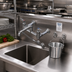 Thumbnail image #2 for T&S Brass Wall-Mount Service Sink Faucet with Bucket/Pail Hook, 8-Inch Centers, Polished Chrome-Plated Finish