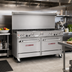 Thumbnail image #2 for Southbend Ultimate 60-Inch Gas Restaurant Range with 8 Open Burners, Hi-Shelf and 2 Cabinets