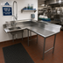 Thumbnail image #2 for Advance Tabco Korner Soil Spec-Line Right-Hand L-Shaped Dish Table with Pre-Rinse Sink, 143 Inch, 14 Gauge 304 Stainless Steel
