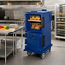 Thumbnail image #3 for Cambro Ultra Camcart Double-Compartment Insulated Front-Loading Full-Size Food Pan Carrier, Navy Blue