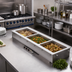 Thumbnail image #2 for Vollrath Short-Side 3-Pan Marine-Grade Drop-In Hot Well with Thermostatic Controls, Standard Drain, 120V