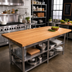 Thumbnail image #2 for John Boos Appalachian Edge Grain Red Oak Island Countertop, 108 x 38 x 1-1/2 Inches, Varnique Finish