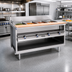 Thumbnail image #2 for La Rosa Refrigeration Electric Modular Hot Food Table with 2 Wet/Dry Wells, Open Cabinet Base, 30 x 32 Inches