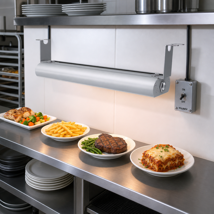 Product image #2 for Vollrath 30-Inch Low Profile Unlighted Strip Heat Lamp with Remote Toggle Switch, 208V