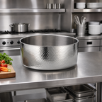 Thumbnail image #2 for American Metalcraft DWBH16 16-Inch Double-Wall Hammered Stainless Steel Serving Bowl, 512 oz. Case of 3