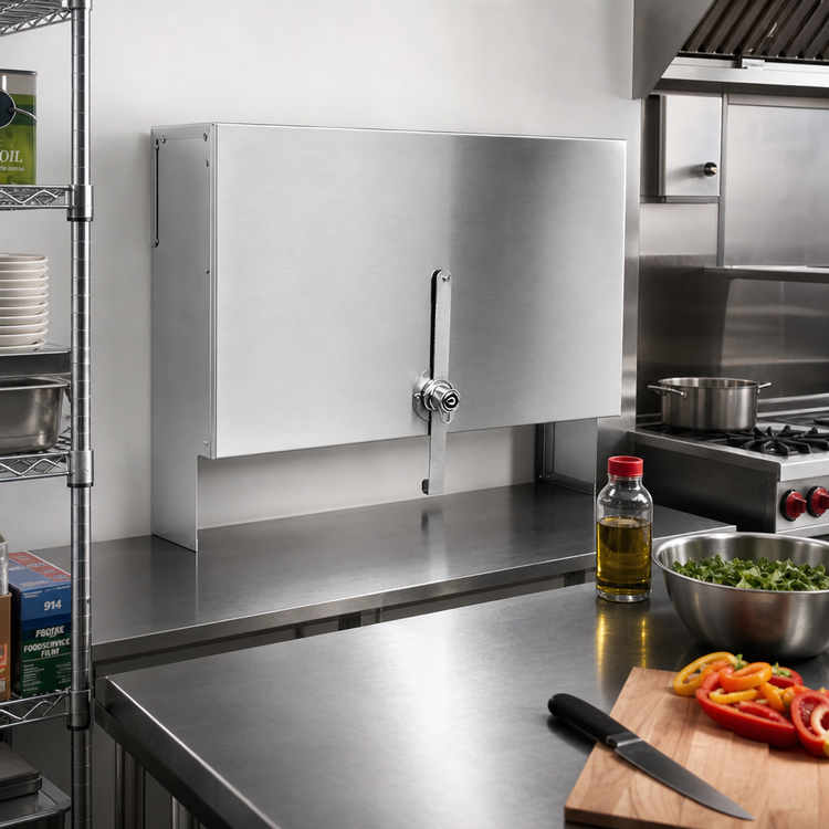 Product image #2 for CHOICE 41-Inch Single Speed Rail Locking Cover, Stainless Steel