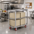 Thumbnail image #2 for Two-Shelf Stainless Steel Stacking Tray Transport Cart for 48 Omni Insulated Trays