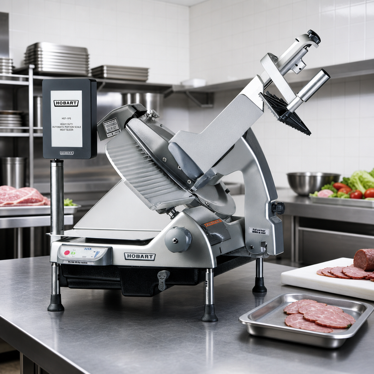 Product image #2 for Hobart HS7-1PS Heavy-Duty Automatic Portion Scale Meat Slicer with 13-Inch CleanCut Knife