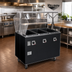 Thumbnail image #2 for Vollrath 2-Series Affordable Portable 3-Well Mobile Hot Food Station with Lighted Buffet Breath Guard