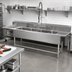 Thumbnail image #2 for John Boos Pro-Bowl 4-Compartment Stainless Steel Sink with Dual 30-Inch Drainboards, 20 x 20 x 12-Inch Bowls