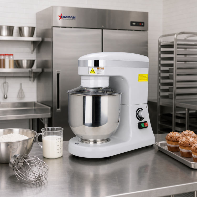 Product image #2 for Omcan USA 7-Quart Countertop Planetary Mixer, Variable Speed, 110V