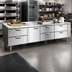 Thumbnail image #2 for La Rosa Self-Contained Reach-In Four-Section Freezer Base Equipment Stand with 1 Door and 6 Drawers, 104 Inch Stainless Steel