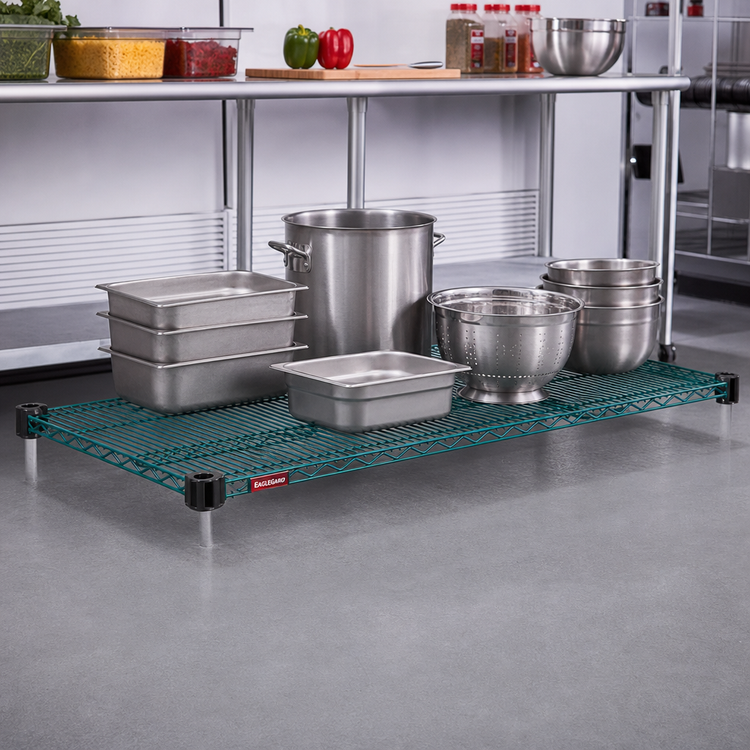 Product image #2 for EagleGard Quad-Adjust Wire Shelf, 60 x 24 Inches, 600 lb Capacity