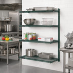 Thumbnail image #2 for Eagle Group Valu-Gard A4-63-2442VG 4-Tier Add-On Wire Shelving Unit, 42 W x 24 D x 63 H, Green Epoxy