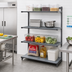 Thumbnail image #2 for Camshelving Basics Plus 4-Tier Add-On Polymer Shelving Unit, 24-Inch Deep x 30-Inch Wide x 84-Inch High, Vented and Solid, Brushed Graphite