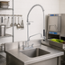 Thumbnail image #2 for Fisher 8-Inch Center Deck-Mount Pre-Rinse Unit with Spring-Action Flexible Gooseneck and 12-Inch Swing Spout