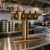 Thumbnail image #2 for Spec-Bar Brass 4-Faucet Countertop Beer Dispenser with Drip Tray